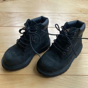 Timberland Kids Black Lace-Up Boots
